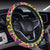 Peace Sign Pattern Print Design A04 Steering Wheel Cover with Elastic Edge