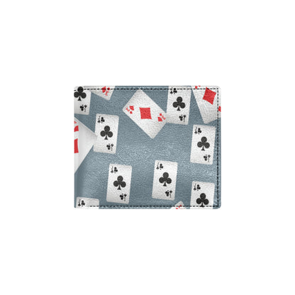 Poker Cards Pattern Print Design A05 Men's ID Card Wallet