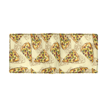Pizza Pattern Print Design A01 Men's ID Card Wallet
