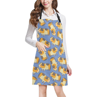 Guinea Pig Pattern Print Design 01 Apron with Pocket