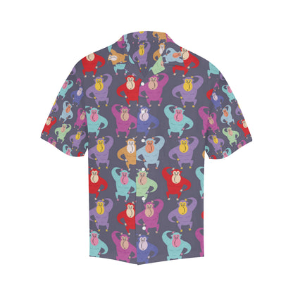 Chimpanzee Pattern Print Design 03 Men's Hawaiian Shirt