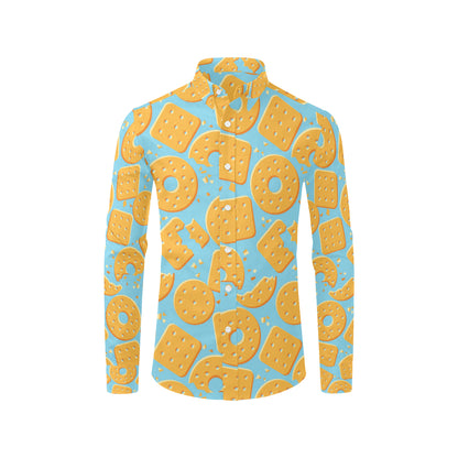 Cracker Pattern Print Design 02 Men's Long Sleeve Shirt