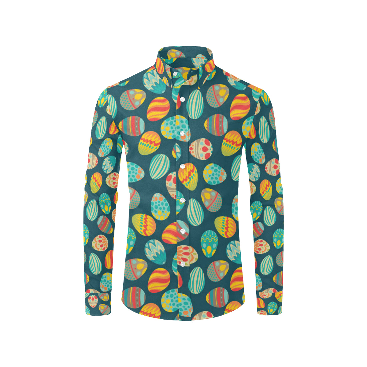 Easter Eggs Pattern Print Design RB09 Men's Long Sleeve Shirt