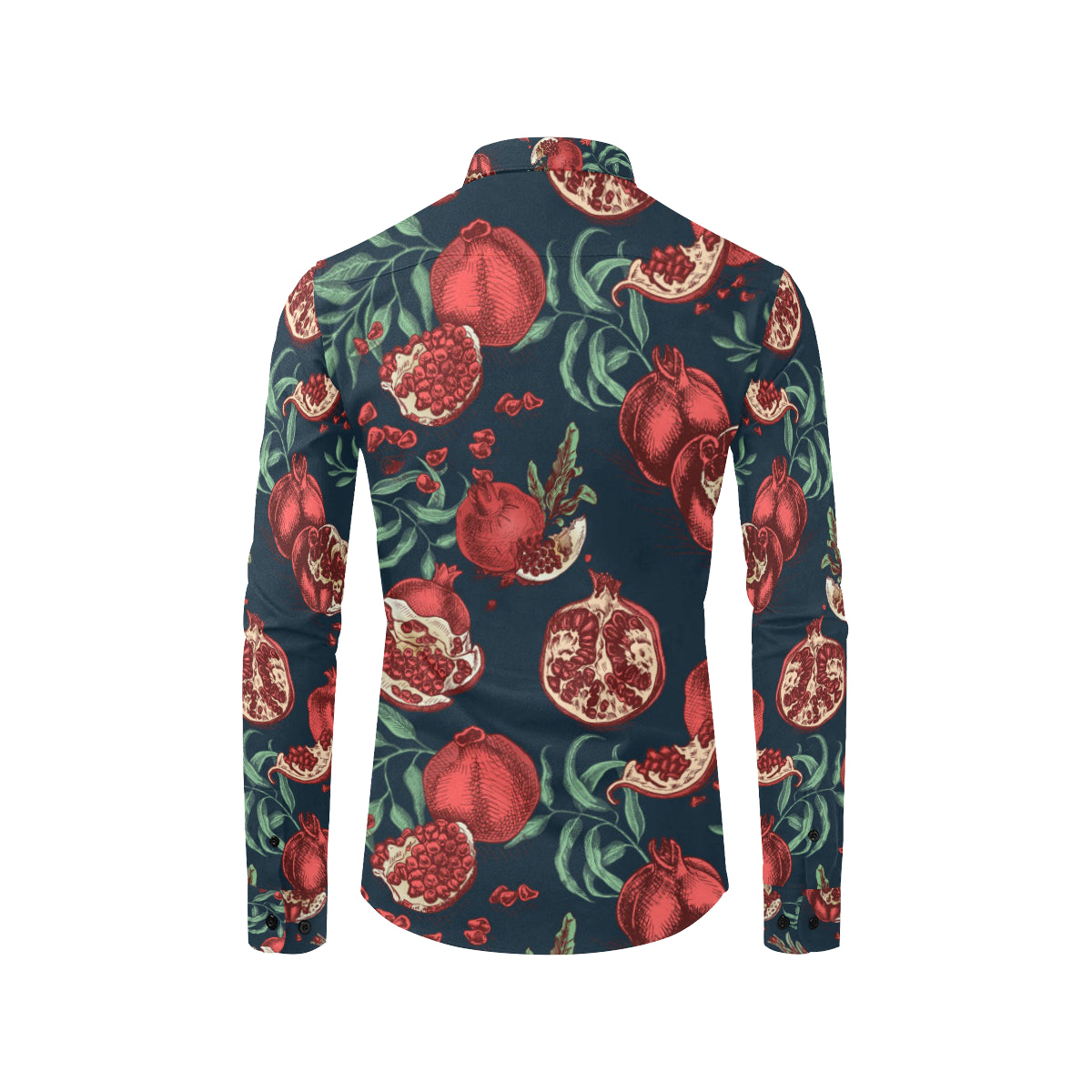 Pomegranate Pattern Print Design PG04 Men's Long Sleeve Shirt