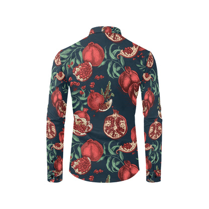 Pomegranate Pattern Print Design PG04 Men's Long Sleeve Shirt