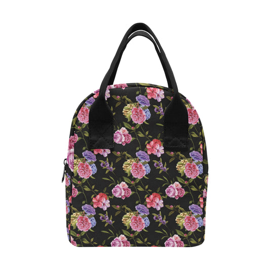 Carnations Pattern Print Design CN05 Insulated Lunch Bag