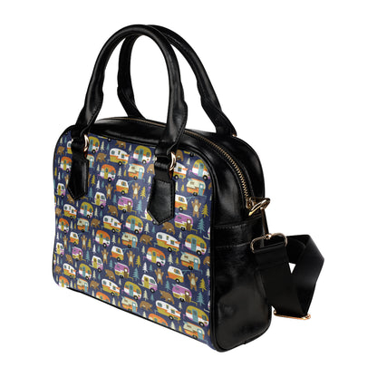 Camper Pattern Print Design 04 Shoulder Handbag