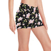 Magnolia Pattern Print Design MAG01 Yoga Shorts