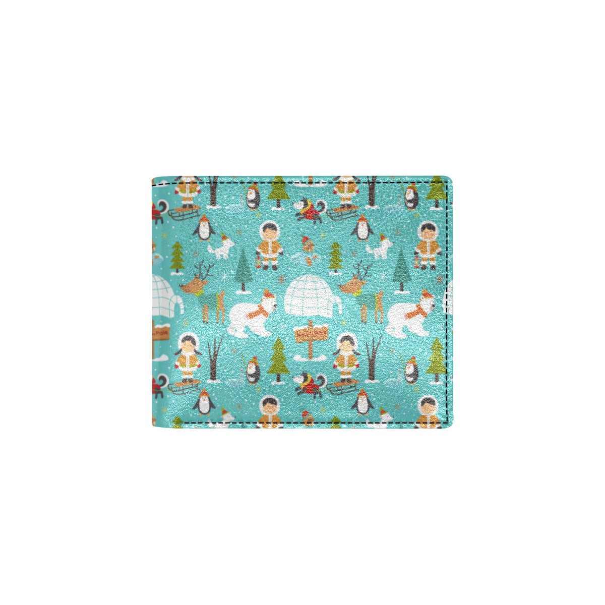 Eskimo Pattern Print Design 01 Men's ID Card Wallet