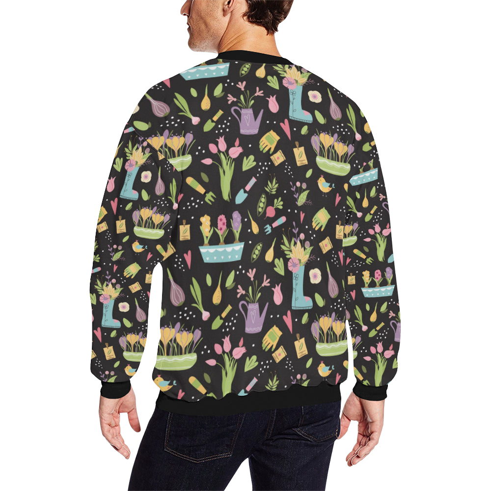 Gardening Pattern Print Design G03 Men Long Sleeve Sweatshirt