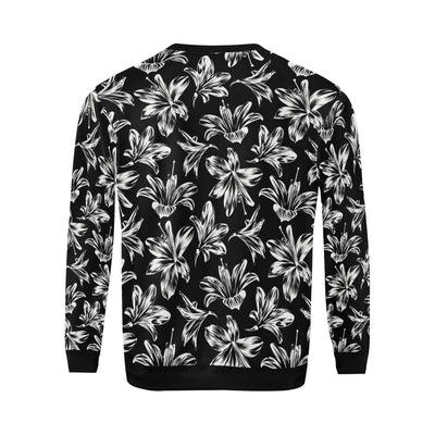 Amaryllis Pattern Print Design AL04 Men Long Sleeve Sweatshirt