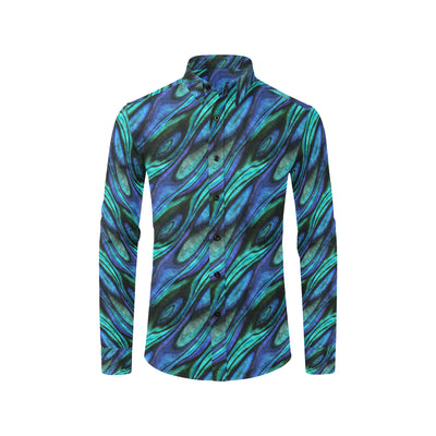 Abalone Pattern Print Design 03 Men's Long Sleeve Shirt