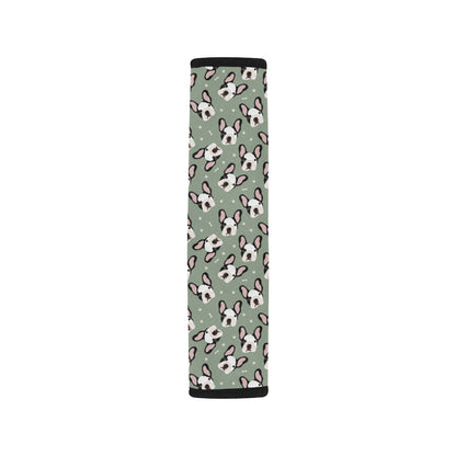 Boston Terrier Pattern Print Design 05 Car Seat Belt Cover