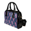 SeaHorse Pink Pattern Print Design 02 Shoulder Handbag