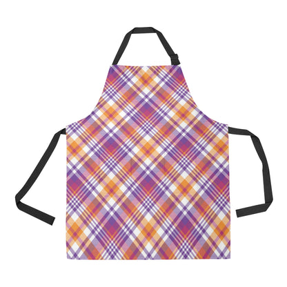 Madras Pattern Print Design 02 Apron with Pocket