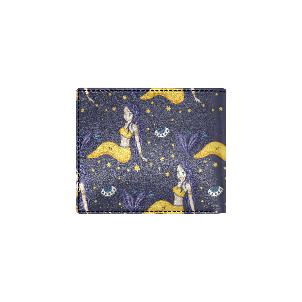 Pisces Pattern Print Design A04 Men's ID Card Wallet