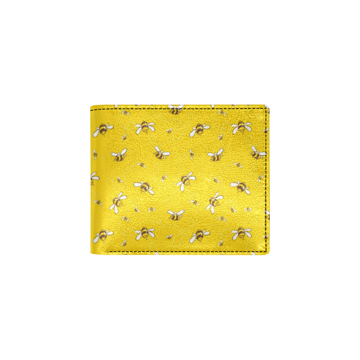Bee Pattern Print Design 05 Men's ID Card Wallet