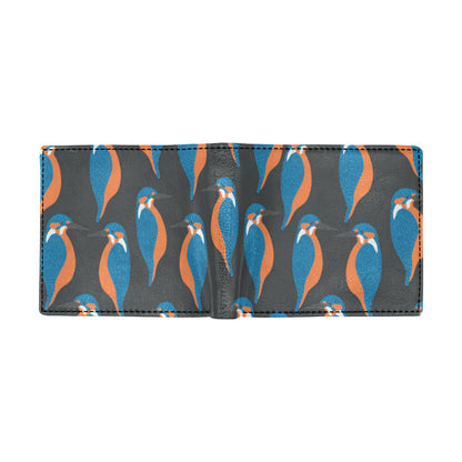 Kingfisher Pattern Print Design 03 Men's ID Card Wallet