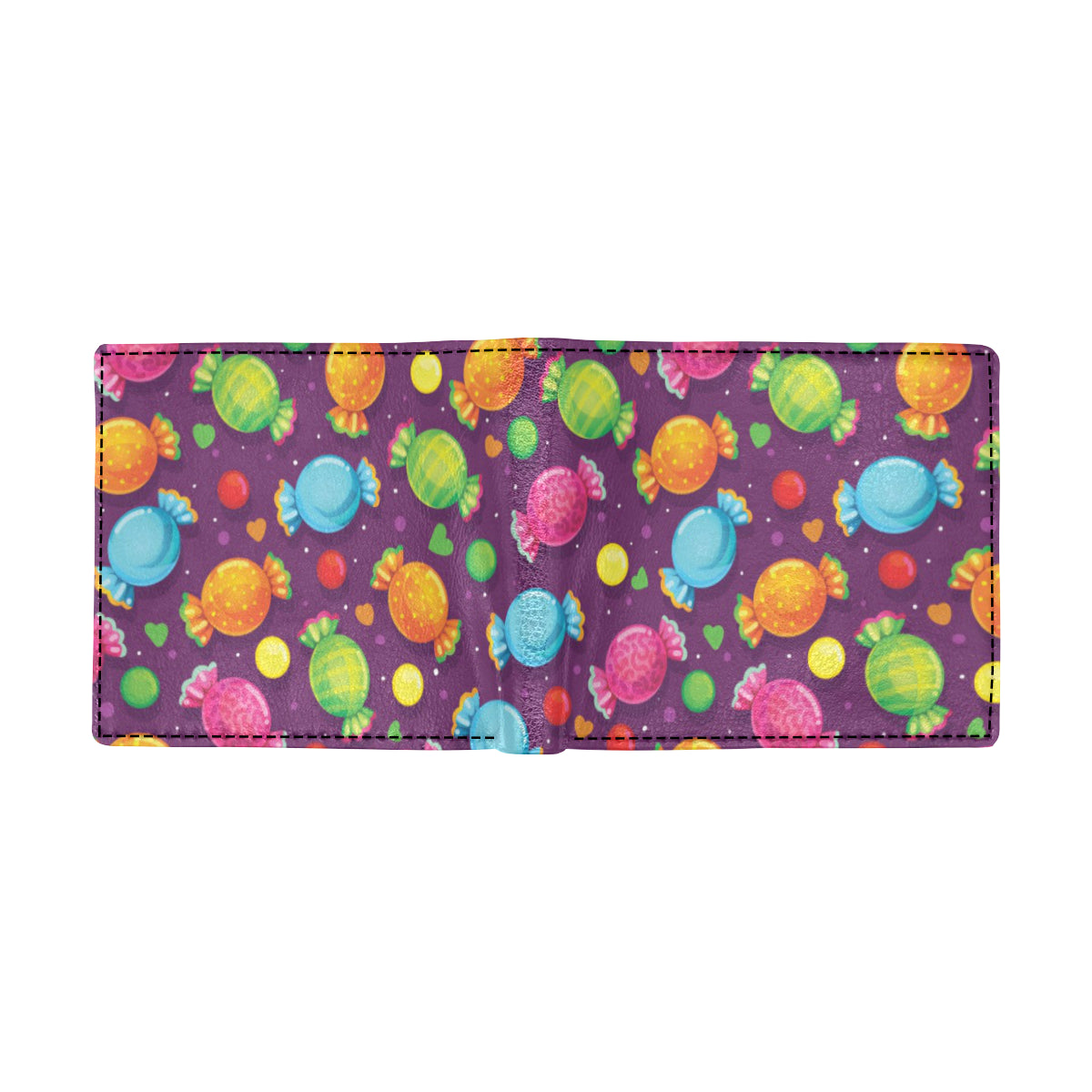 Candy Pattern Print Design CA05 Men's ID Card Wallet