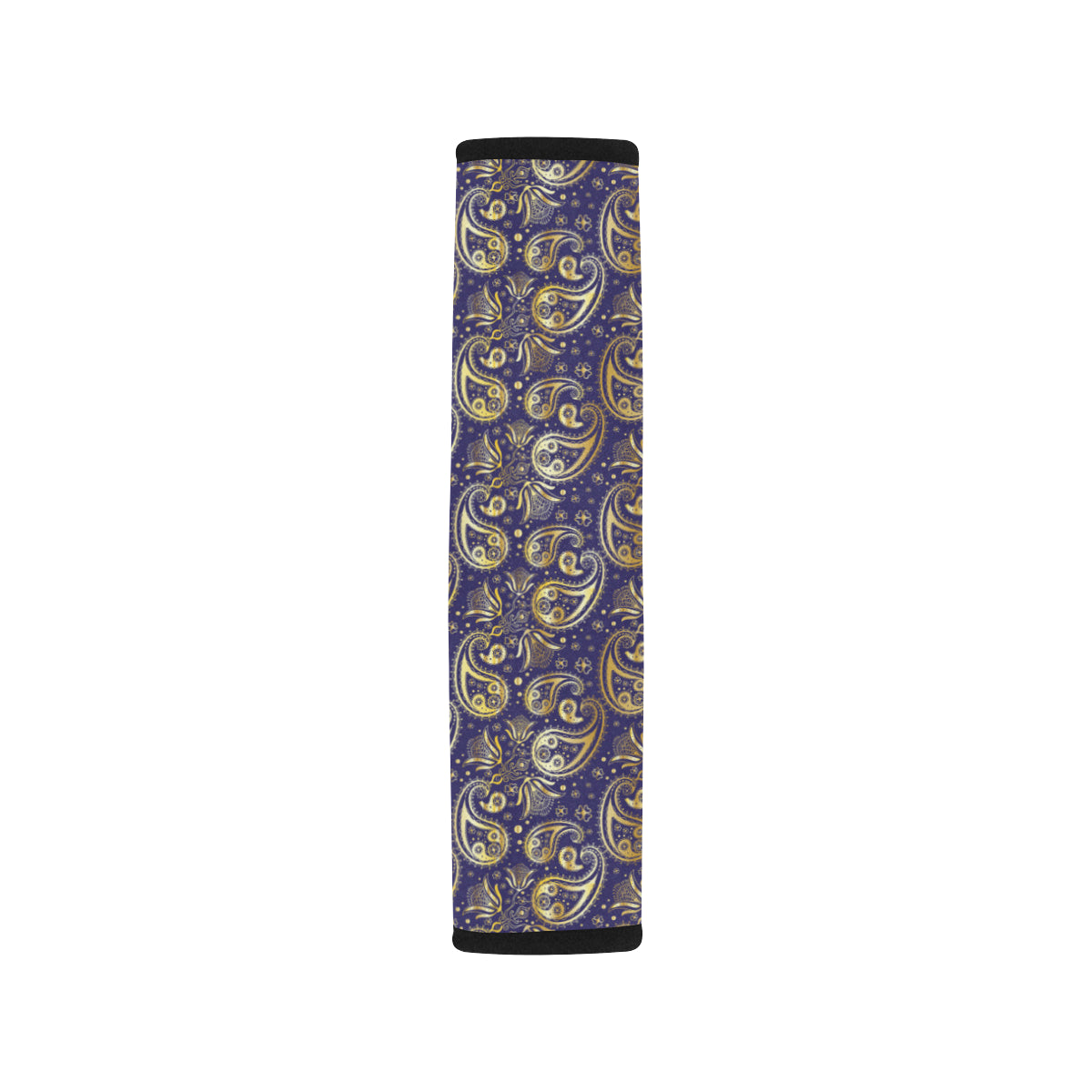 Paisley Blue Yellow Design Print Car Seat Belt Cover