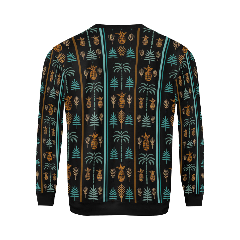 Hawaiian Themed Pattern Print Design H023 Men Long Sleeve Sweatshirt