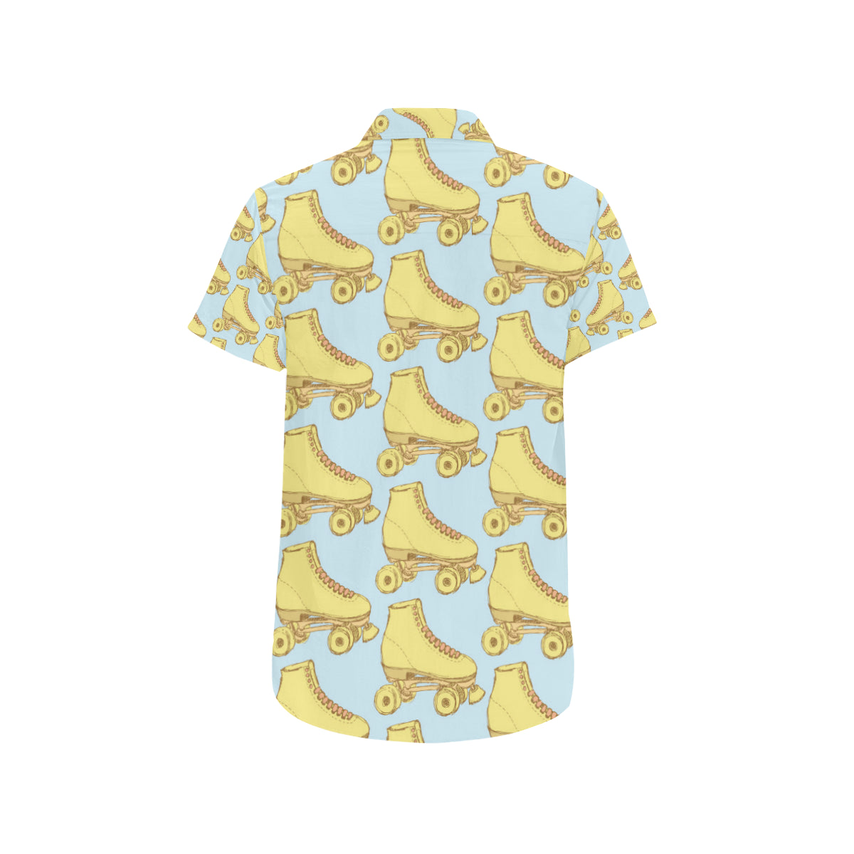Roller skate Pattern Print Design A03 Men's Short Sleeve Button Up Shirt