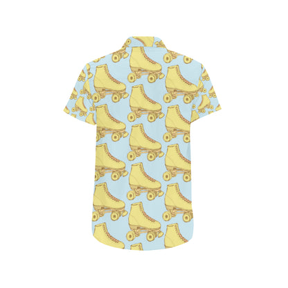 Roller skate Pattern Print Design A03 Men's Short Sleeve Button Up Shirt