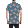 lotus Boho Pattern Print Design LO07 Men's Short Sleeve Button Up Shirt