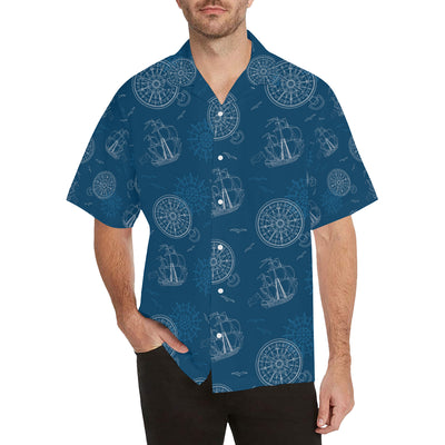 Nautical Pattern Print Design A04 Men's Hawaiian Shirt