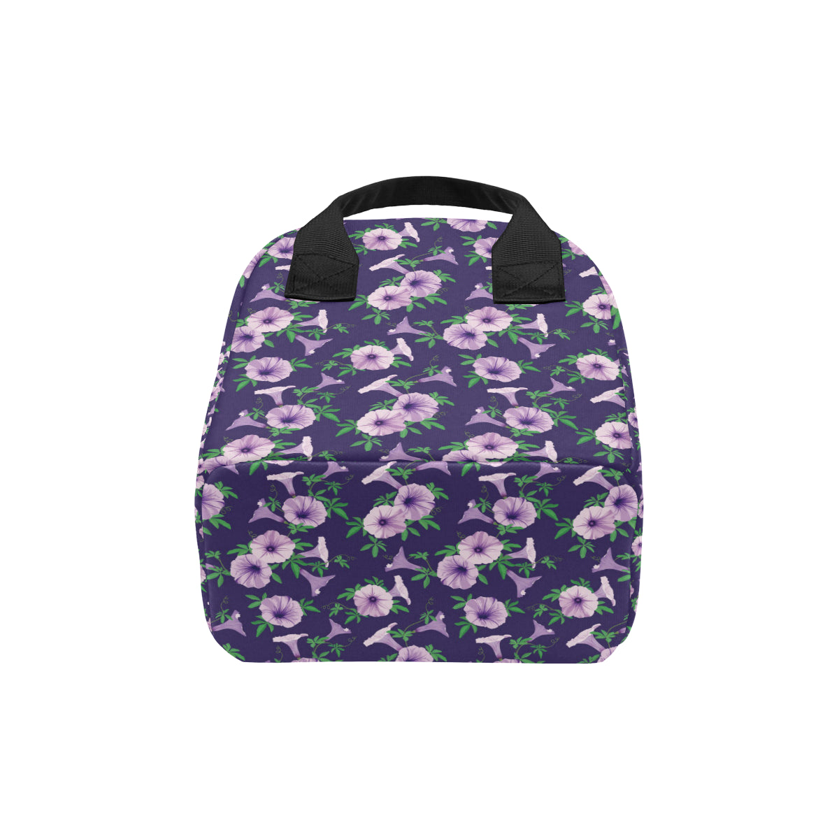 Morning Glory Pattern Print Design MG01 Insulated Lunch Bag