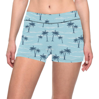 Palm Tree Pattern Print Design PT04 Yoga Shorts