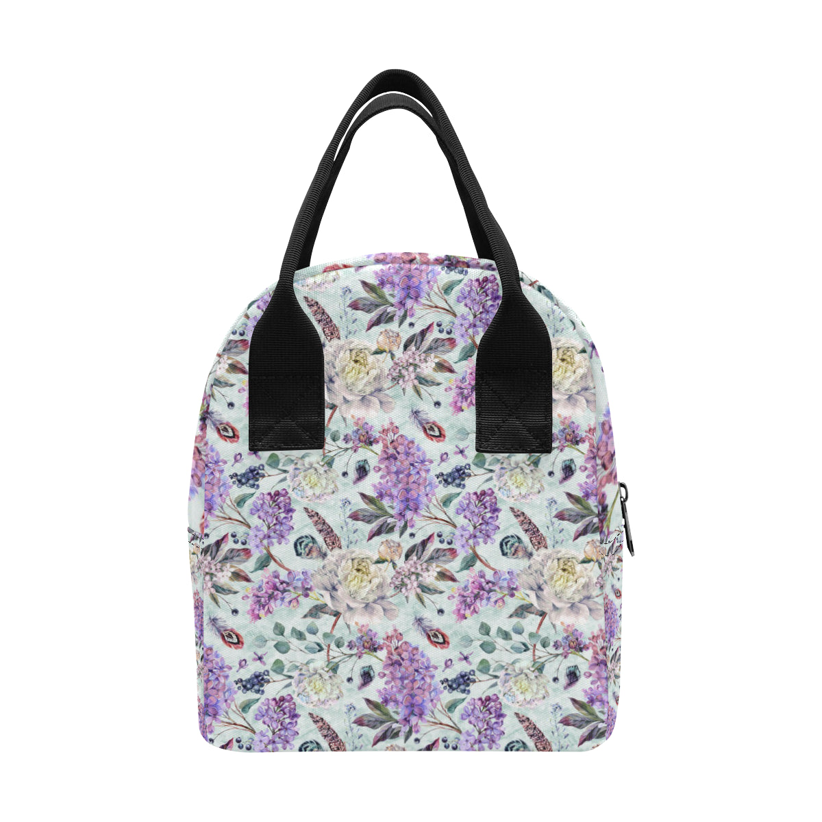 Lilac Pattern Print Design LI06 Insulated Lunch Bag