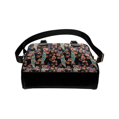 Peacock Pattern Print Design A01 Shoulder Handbag