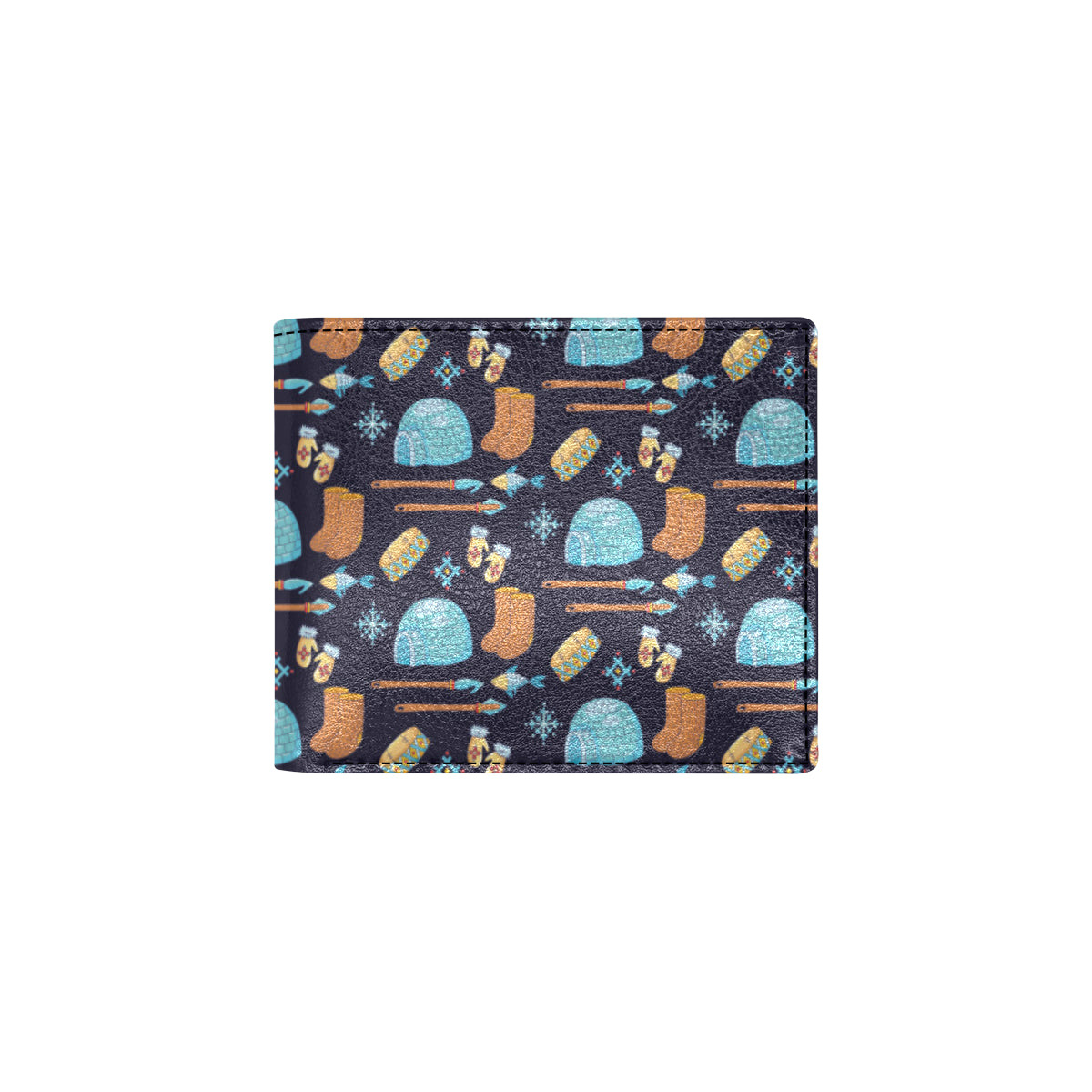 Eskimo Pattern Print Design 02 Men's ID Card Wallet