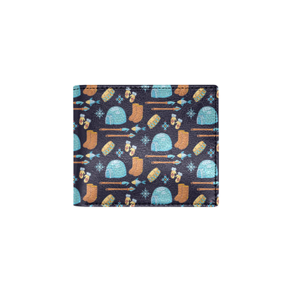 Eskimo Pattern Print Design 02 Men's ID Card Wallet