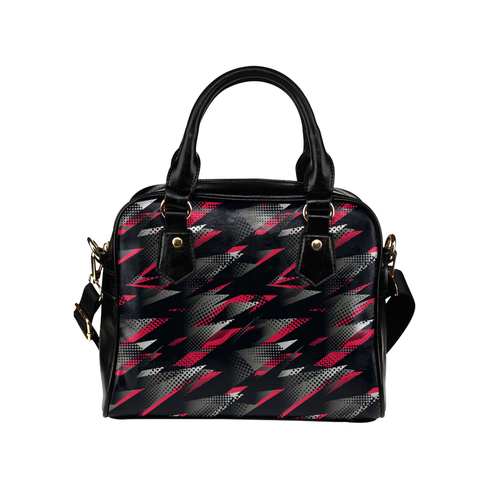 Racing Style Pattern Print Design A04 Shoulder Handbag