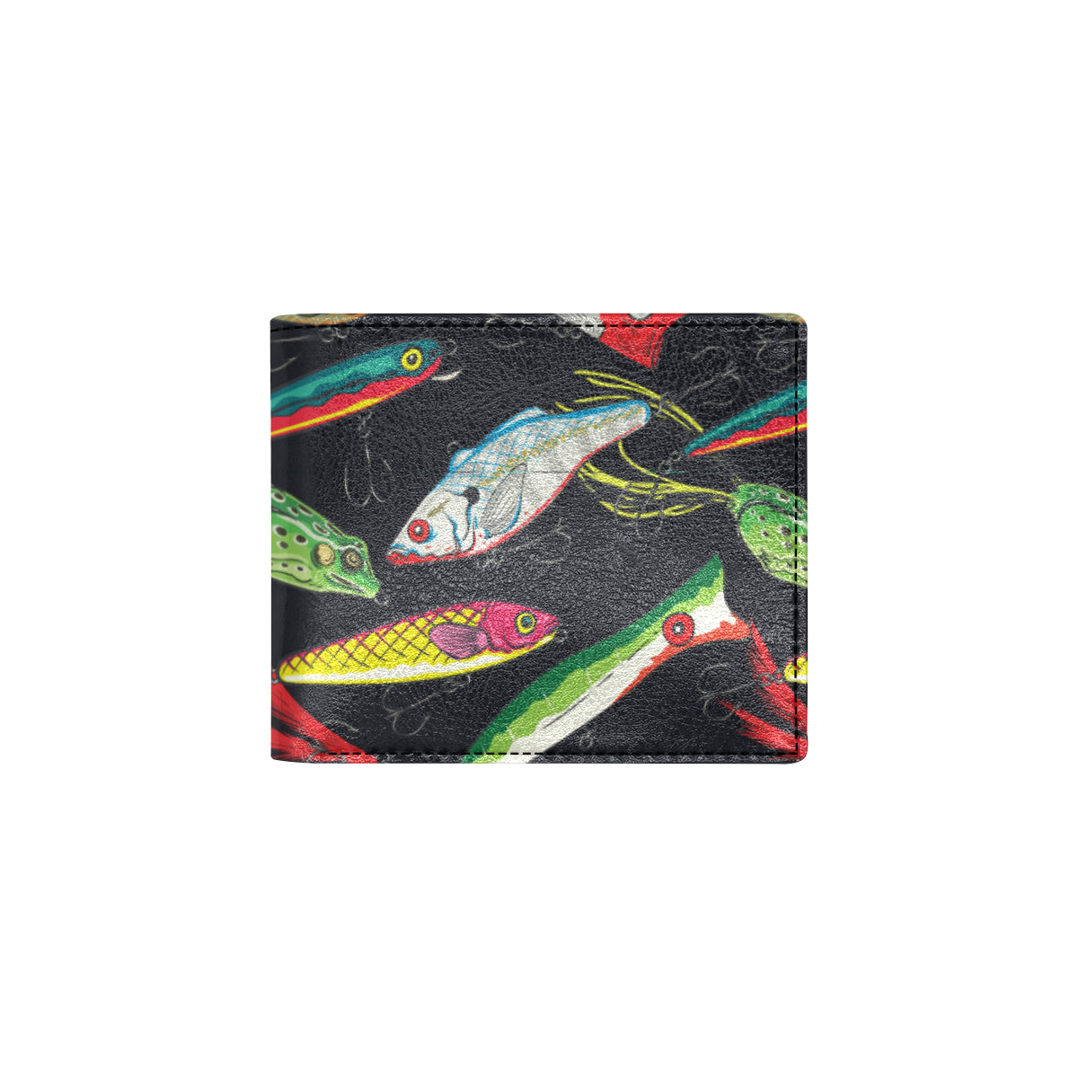Fishing Bait Print Men's ID Card Wallet