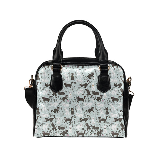 Cat Pattern Print Design 08 Shoulder Handbag