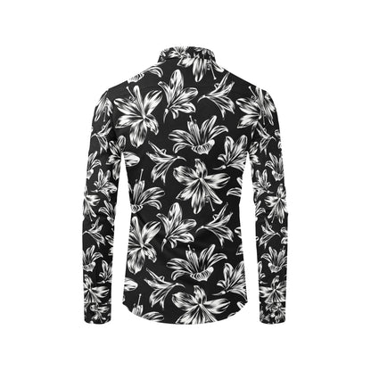 Amaryllis Pattern Print Design AL04 Men's Long Sleeve Shirt