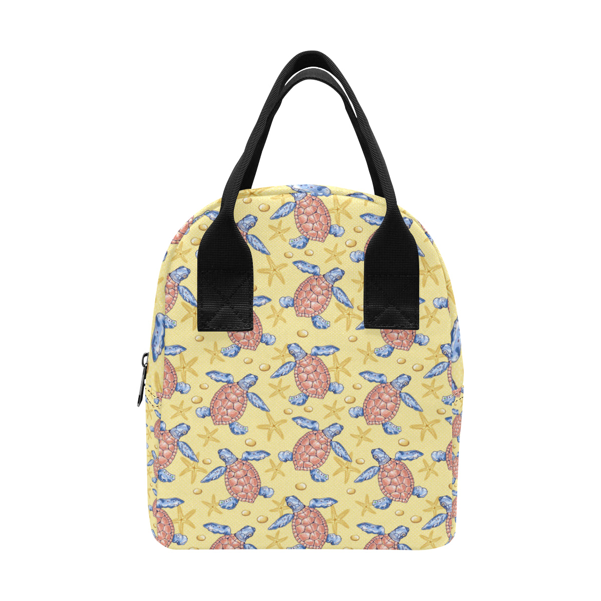 Sea Turtle Pattern Print Design T06 Insulated Lunch Bag