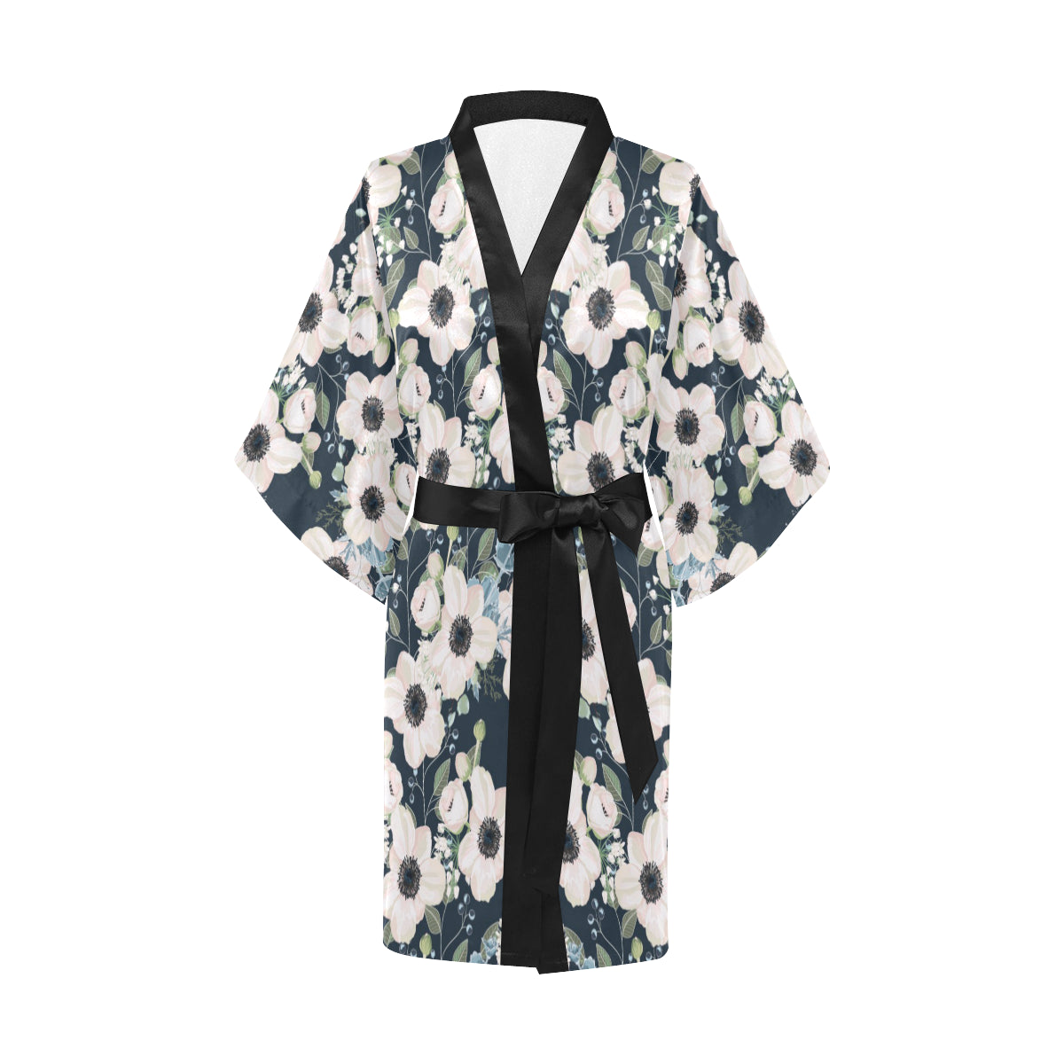 Anemone Pattern Print Design AM02 Women's Short Kimono