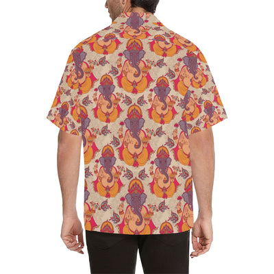 Ganesha Indian Pattern Print Design 02 Men's Hawaiian Shirt