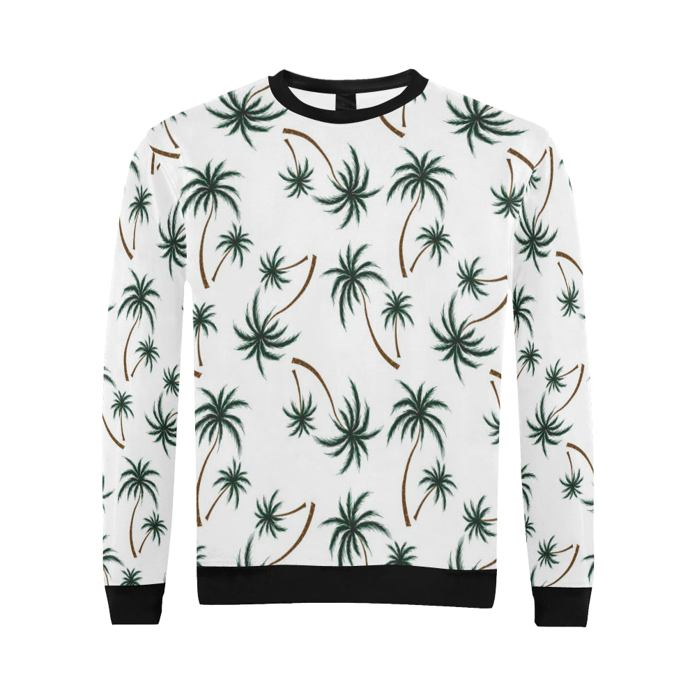 Palm Tree Pattern Print Design PT07 Men Long Sleeve Sweatshirt