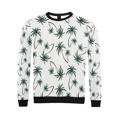 Palm Tree Pattern Print Design PT07 Men Long Sleeve Sweatshirt