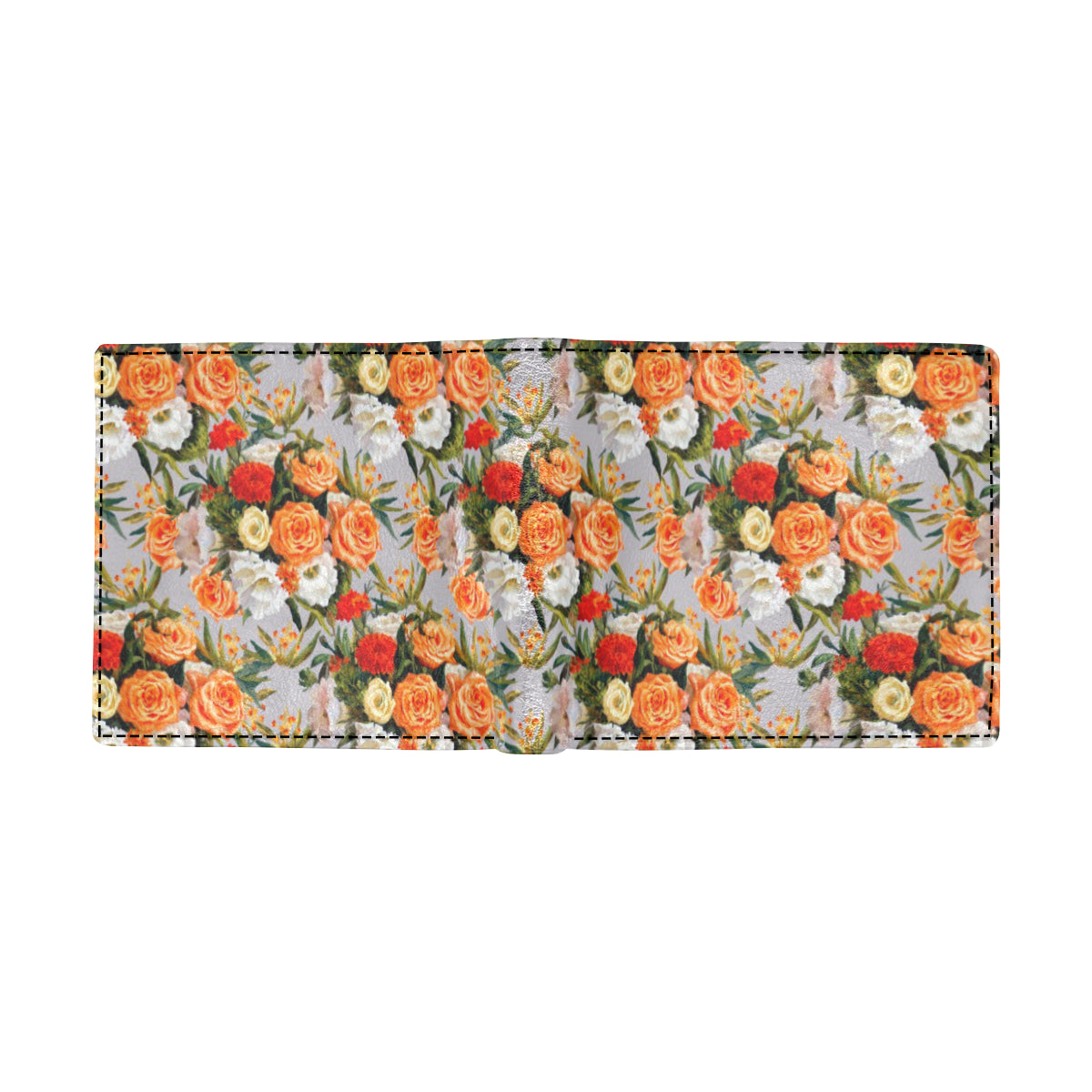 Lisianthus Pattern Print Design LT04 Men's ID Card Wallet