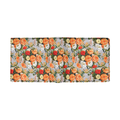 Lisianthus Pattern Print Design LT04 Men's ID Card Wallet