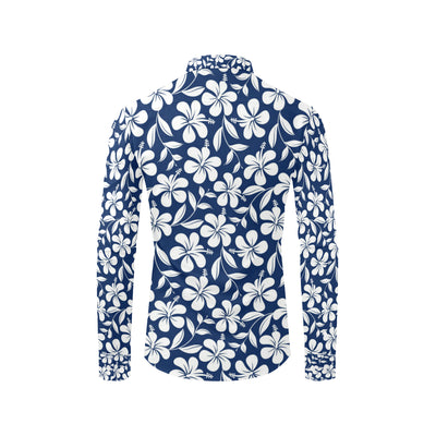 Hibiscus Pattern Print Design HB031 Men's Long Sleeve Shirt