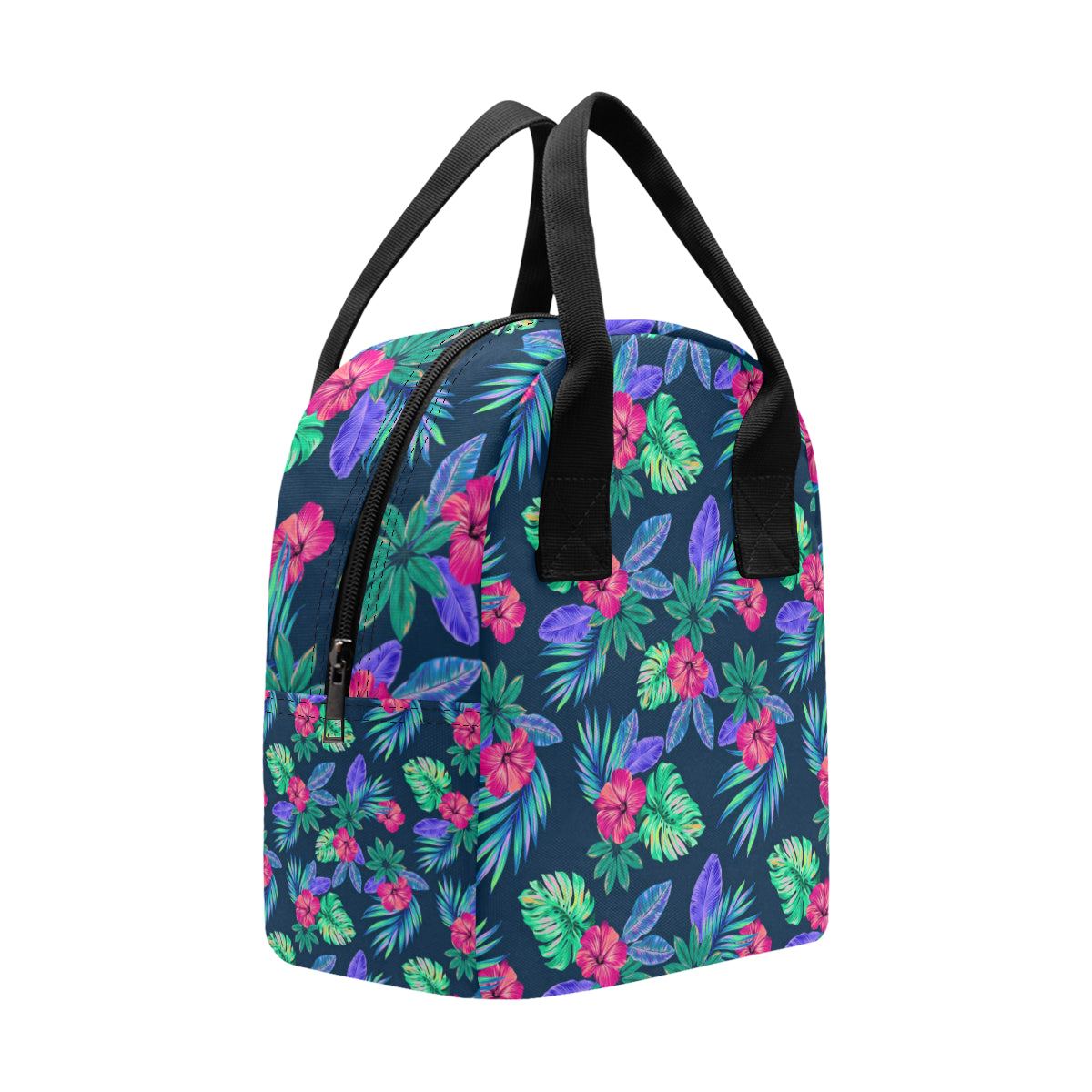 Tropical Flower Pattern Print Design TF09 Insulated Lunch Bag