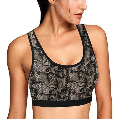 Paisley Mandala Design Print Sports Bra