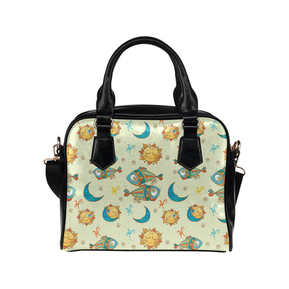 Pisces Pattern Print Design A03 Shoulder Handbag